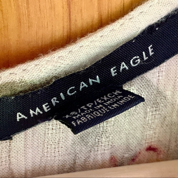 American Eagle Floral Airy Tank Top Shirt Blouse - Picture 3 of 5